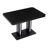 Jídelní stůl rozkládací 120-160x80 cm, mdf, černá, HT-D1926 BK