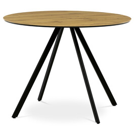 Kulatý jídelní stůl 100x100cm, lamino, dub, HT-R5010 OAK