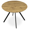 Kulatý jídelní stůl 100x100cm, lamino, dub, HT-R5010 OAK