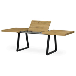 Jídelní stůl rozkládací 160-240x90 cm, lamino, dub, HT-R5624 OAK