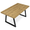 Jídelní stůl rozkládací 160-240x90 cm, lamino, dub, HT-R5624 OAK