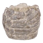 Obal na květiny - betonový, dekor peříček