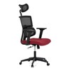 Kancelářská židle, houpací mechanismus, červená síťovina, KA-B1025 BOR
