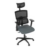 Kancelářská židle, houpací mechanismus, šedá síťovina, KA-B1025 GREY