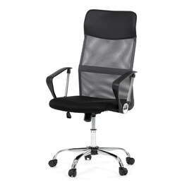 Kancelářská židle, houpací mechanismus, šedá síťovina, KA-E305 GREY