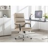 Kancelářské křeslo, houpací mechanismus, béžová ekokůže, KA-D8104 SIL