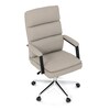 Kancelářské křeslo, houpací mechanismus, béžová ekokůže, KA-D8104 SIL
