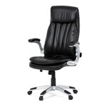 Kancelářské křeslo, houpací mechanismus, černá ekokůže, KA-F1218 BK