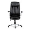 Kancelářské křeslo, houpací mechanismus, černá ekokůže, KA-F1218 BK