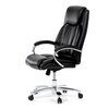 Kancelářské křeslo, houpací mechanismus, černá ekokůže, KA-F1385 BK