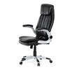 Kancelářské křeslo, houpací mechanismus, černá ekokůže, KA-F1218 BK