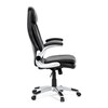 Kancelářské křeslo, houpací mechanismus, černá ekokůže, KA-F1218 BK