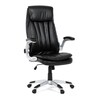 Kancelářské křeslo, houpací mechanismus, černá ekokůže, KA-F1218 BK