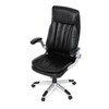 Kancelářské křeslo, houpací mechanismus, černá ekokůže, KA-F1218 BK