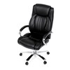 Kancelářské křeslo, houpací mechanismus, černá ekokůže, KA-F1385 BK