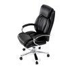 Kancelářské křeslo, houpací mechanismus, černá ekokůže, KA-F1385 BK