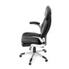 Kancelářské křeslo, houpací mechanismus, černá ekokůže, KA-F1218 BK