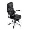 Kancelářské křeslo, houpací mechanismus, černá ekokůže, KA-F1218 BK