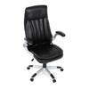 Kancelářské křeslo, houpací mechanismus, černá ekokůže, KA-F1218 BK