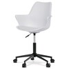 Kancelářská židle, výškově nastavitelná, bílá, plast, KA-J772 WT