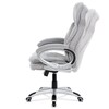 Kancelářské křeslo, houpací mechanismus, stříbrná látka, KA-G198 SIL2