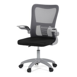 Dětská židle, výškově nastavitelná, šedá síťovina, KA-K2008 GREY