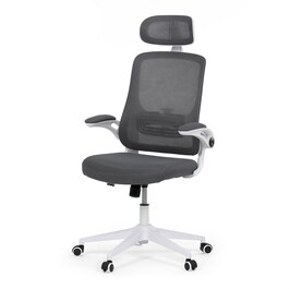 Kancelářská židle, houpací mechanismus, šedá síťovina, KA-Q843 GREY
