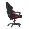 Herní křeslo, synchronní mechanismus, černá látka, KA-R209 RED