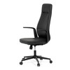 Kancelářské křeslo, houpací mechanismus, černá ekokůže, KA-T8325 BK