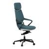 Kancelářské křeslo, houpací mechanismus, modrá ekokůže, KA-T8426 GRN