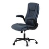 Kancelářské křeslo, houpací mechanismus, modrá ekokůže, KA-Y344 BLUE