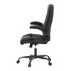 Kancelářské křeslo, houpací mechanismus, černá ekokůže, KA-Y344 BK