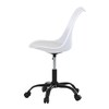 Kancelářská židle, výškově nastavitelná, bílá plast, KA-X7055 WT