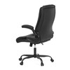 Kancelářské křeslo, houpací mechanismus, černá ekokůže, KA-Y344 BK