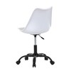 Kancelářská židle, výškově nastavitelná, bílá plast, KA-X7055 WT