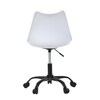 Kancelářská židle, výškově nastavitelná, bílá plast, KA-X7055 WT
