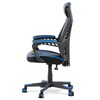 Herní křeslo, houpací mechanismus, černá ekokůže, KA-Y213 BLUE
