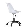 Kancelářská židle, výškově nastavitelná, bílá plast, KA-X7055 WT