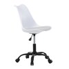 Kancelářská židle, výškově nastavitelná, bílá plast, KA-X7055 WT