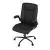 Kancelářské křeslo, houpací mechanismus, černá ekokůže, KA-Y344 BK