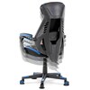 Herní křeslo, houpací mechanismus, černá ekokůže, KA-Y213 BLUE