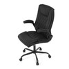 Kancelářské křeslo, houpací mechanismus, černá ekokůže, KA-Y344 BK