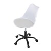 Kancelářská židle, výškově nastavitelná, bílá plast, KA-X7055 WT
