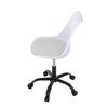 Kancelářská židle, výškově nastavitelná, bílá plast, KA-X7055 WT