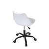 Kancelářská židle, výškově nastavitelná, bílá plast, KA-X7055 WT