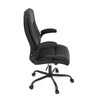 Kancelářské křeslo, houpací mechanismus, černá ekokůže, KA-Y344 BK