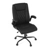 Kancelářské křeslo, houpací mechanismus, černá ekokůže, KA-Y344 BK
