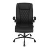 Kancelářské křeslo, houpací mechanismus, černá ekokůže, KA-Y344 BK