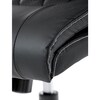 Kancelářské křeslo, houpací mechanismus, černá ekokůže, KA-Y344 BK