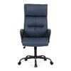 Kancelářské křeslo, houpací mechanismus, modrá ekokůže, KA-Y346 BLUE